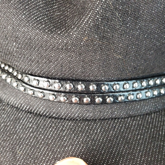 Jessa Black Denim Newsboy Cap NWOT - Picture 5 of 7